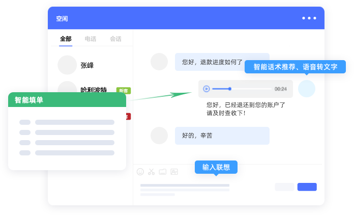 依托AI輔助能力<br> 重塑客服工作方式，提高服務效率